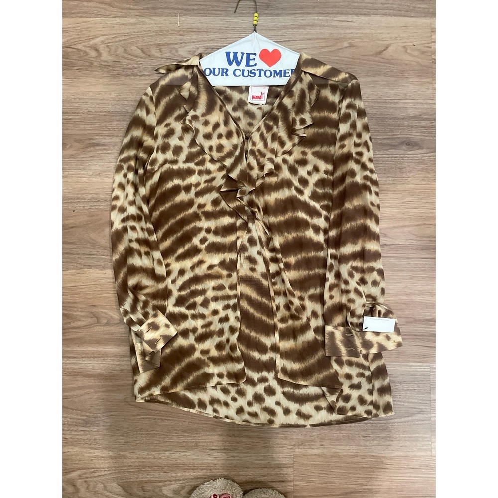 Mondi Vintage 80s 90s Top Animal print M